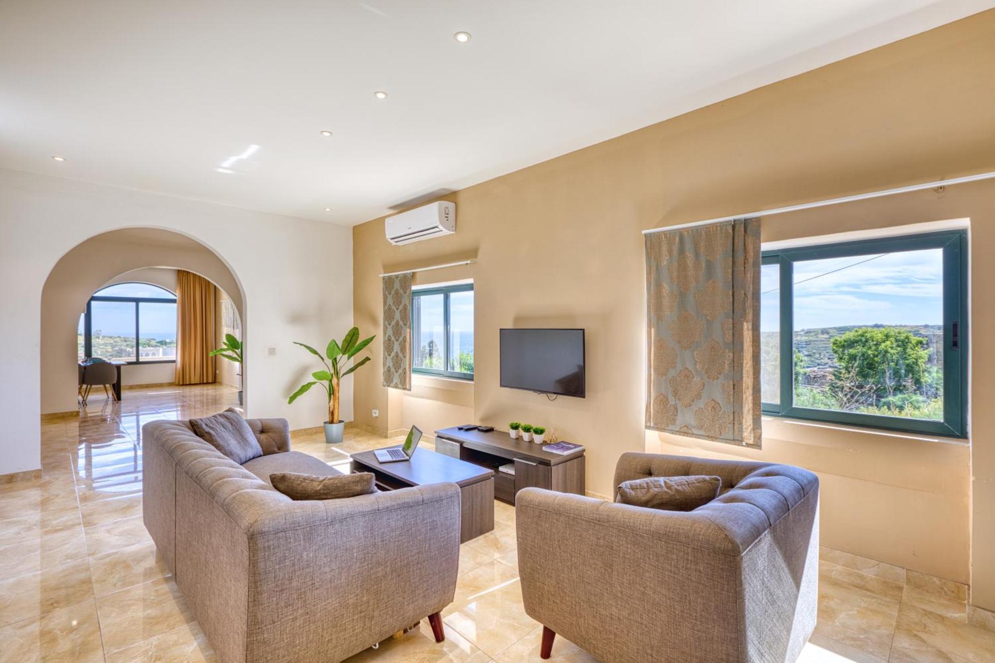 Spacious, Bright, Valley & Sea View Maisonette Xagħra エクステリア 写真